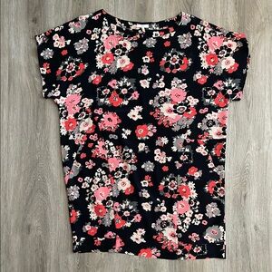 Joie Pink and Black Silk Tunic